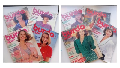 Vintage BURDA Moden Magazines Set 8 (1989) Russian No USA Shipping