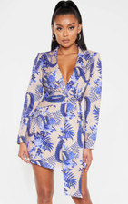 PLT nude blue blazer dress sz 8