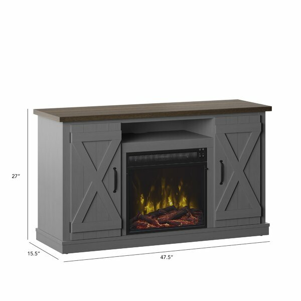 Lorraine TV Stand for TVs up to 55" with Electric Fireplace Included eBay