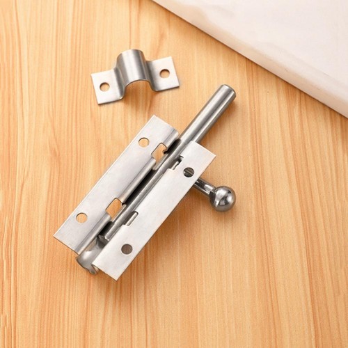 Door Security Slide Latch Lock with 12 Screws Thickened Heavy Duty Steel Sliding - Picture 10 of 12