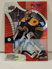 2021-22 Upper Deck Allure Red Rainbow Auto Rookie Jeremy Swayman