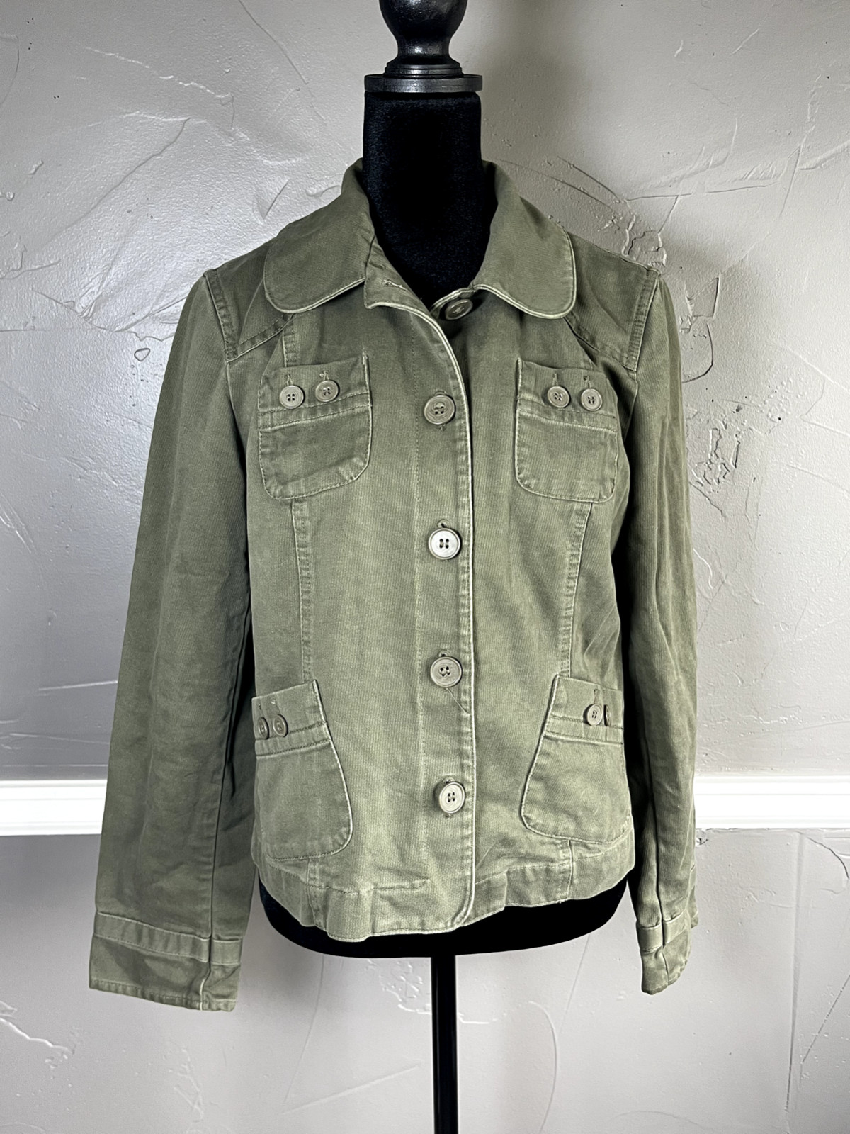 Ann Taylor Loft Jacket Women's Size 4 Green Pockets