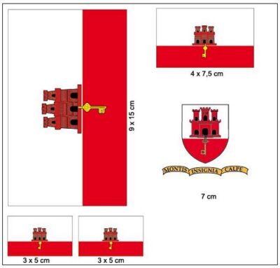Aufkleber Set Gibraltar Fahne Flagge