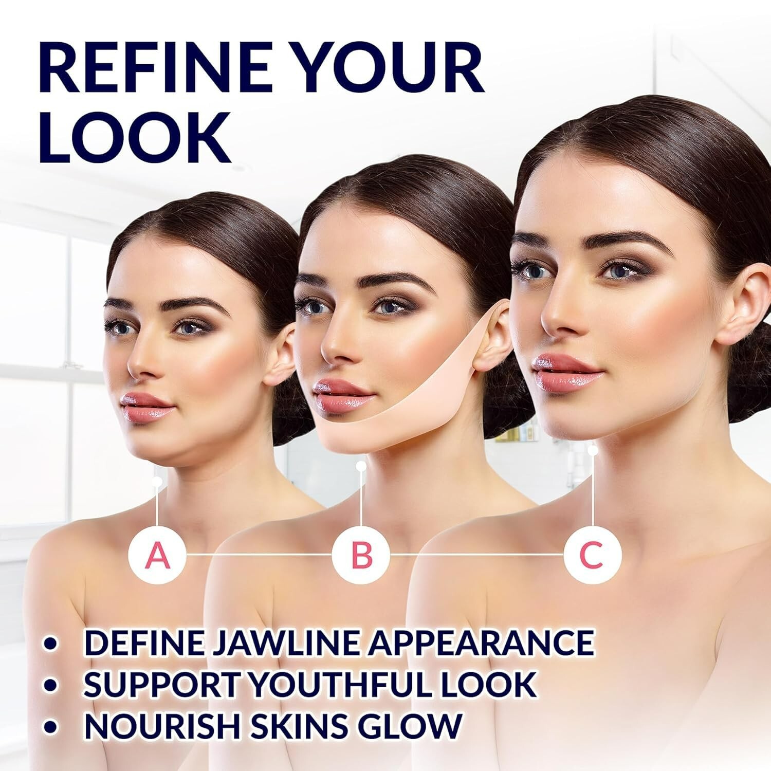 Lot of 4 Stylia V-Line Lifting Hydrogel Collagen Masks - 8 TOTAL - NEW