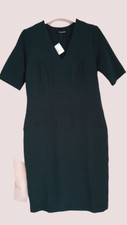 Kaleidoscope Green V Neck Fitted Bodycon Dress Size UK 10 LN007 OO 12