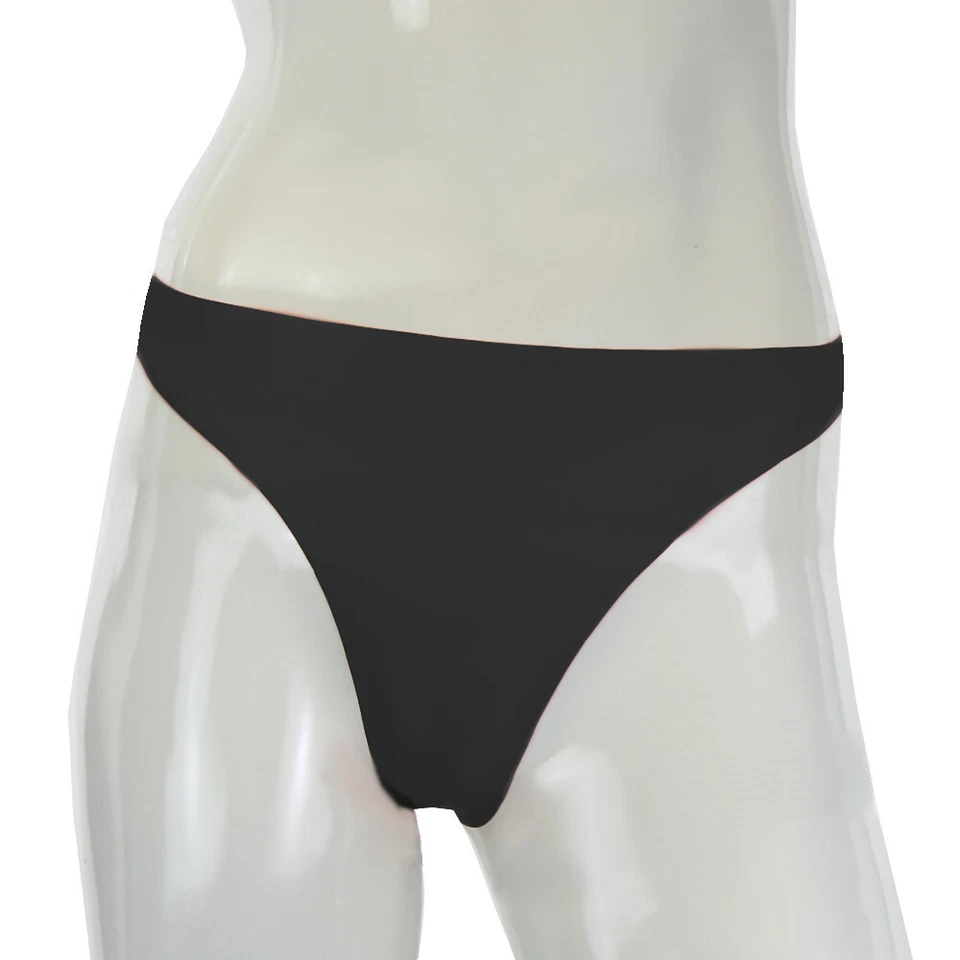LatexDreamwear schwarzer 100% Latex Frauen / Damen Tanga / Slip / sexy Höschen - Bild 3 von 4