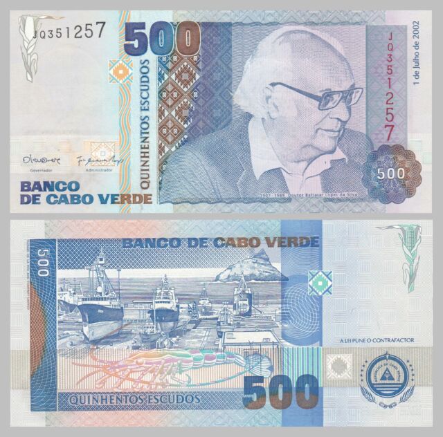 Kapverdische Inseln / Kap Verde / Cape Verde 500 Escudos 2002 p64b unz. Kapverdische Inseln / Kap Verde / Cape Verde 500 Escudos 2002 p64b unz.