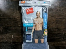 Hanes Ultimate Men's Underwear 4-Pack ComfortBlend Boxer Briefs FreshIQ Medium