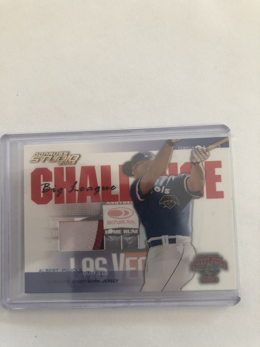2003 DONRUSS STUDIO ALBERT PUJOLS RED WHITE BLUE JERSEY RARE 