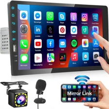 9" Single 1Din Car Stereo Radio Bluetooth FM USB Touch Screen MP5 Player Camera