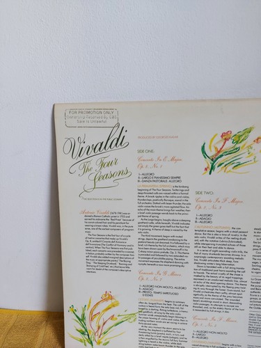 VIVALDI The Four Seasons NM Chamber du Roy Malgoire HOLLOWAY.DEMO LP .CBS NM - Picture 6 of 7