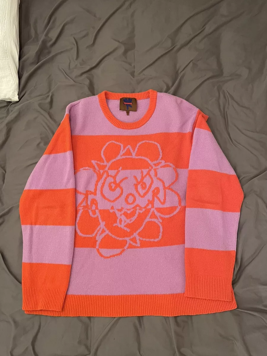 Marc Jacobs Heaven Crazy Daisy Striped Sweater Size Large Sold Out Rare 2020