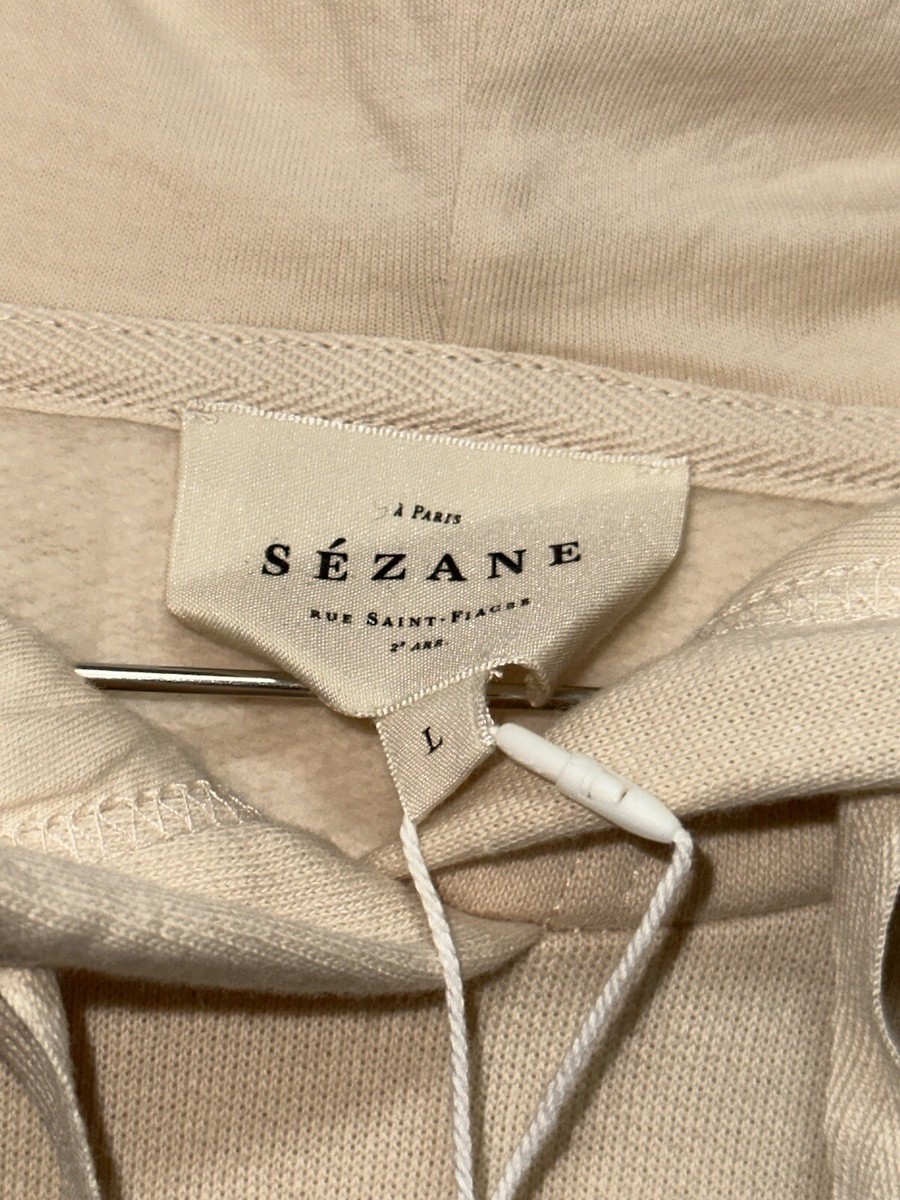 Sezane セザンヌ　Lexi スウェットシャツ　フード付き　Lサイズ SEZANE LEXI SWEATSHIRT CREAM SIZE LARGE | eBay