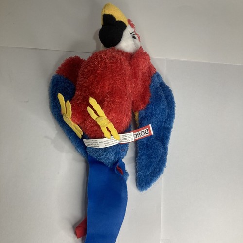 Douglas Macaw Parrot Red Plush 7.5” Colorful Stuffed Animal Toy Bird Blue Soft - Picture 4 of 10