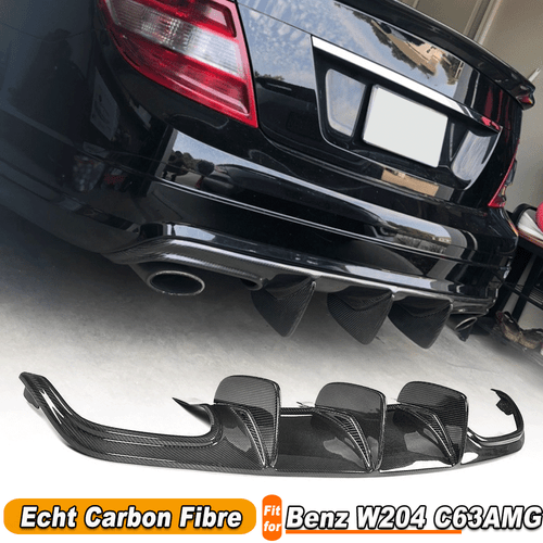 Für Mercedes W204 C63 AMG 09-11 Carbon Diffusor Heckdiffusor Stoßstange Spoiler - Bild 1 von 13