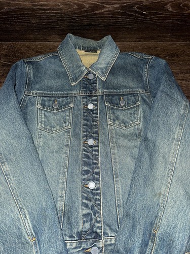 VTG NY Jeans New York Company Trucker Blue Denim Jean Jacket Womens Medium - Picture 3 of 8