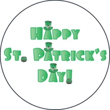Adhesive Label 15789C 'Happy St. Patrick's Day' Teacher School Stickers, 2-1/2-I