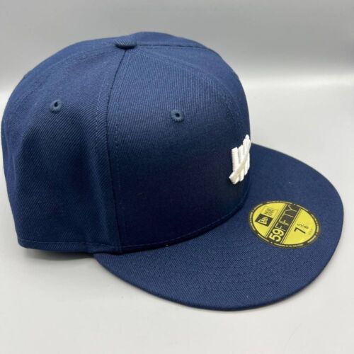 Undefeated Hat Men 7 5/8 Blue Gray 59Fifty New Era Fitted Cap New Wool - Picture 3 of 8