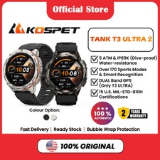 2025 KOSPET TANK T3 ULTRA2 GPS Men Smart watch 170 Sports Modes 50m Waterproof