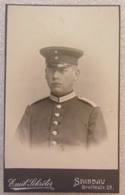 BUNDESWEHR MAX BROSE - Antikes CDV / Kabinettfoto - Uniform / Hedwig