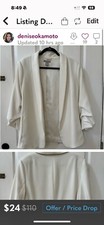 Women s blazer in white in excellent condition size XL