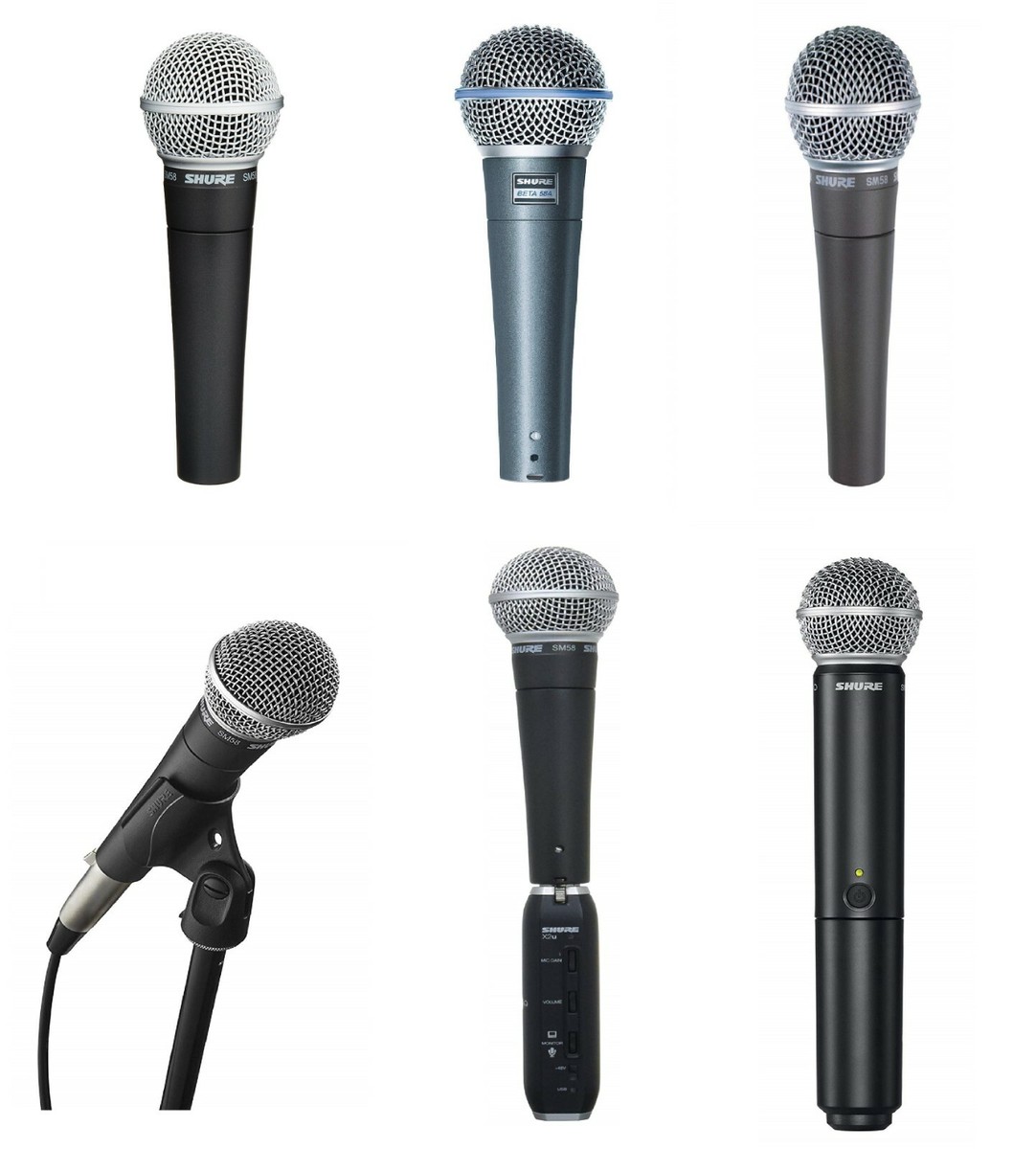 SHURE DYNAMIC MICROPHONE  BETA58A,BLX2/SM58,SM58SE,SM58-LCE,SM58-LCE+,SM58-CN BTS