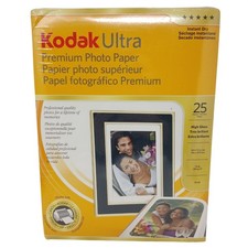 Kodak Ultra Premium Photo Paper 8.5"x11" 25 Sheets High Gloss 74Lb All InkJet D9
