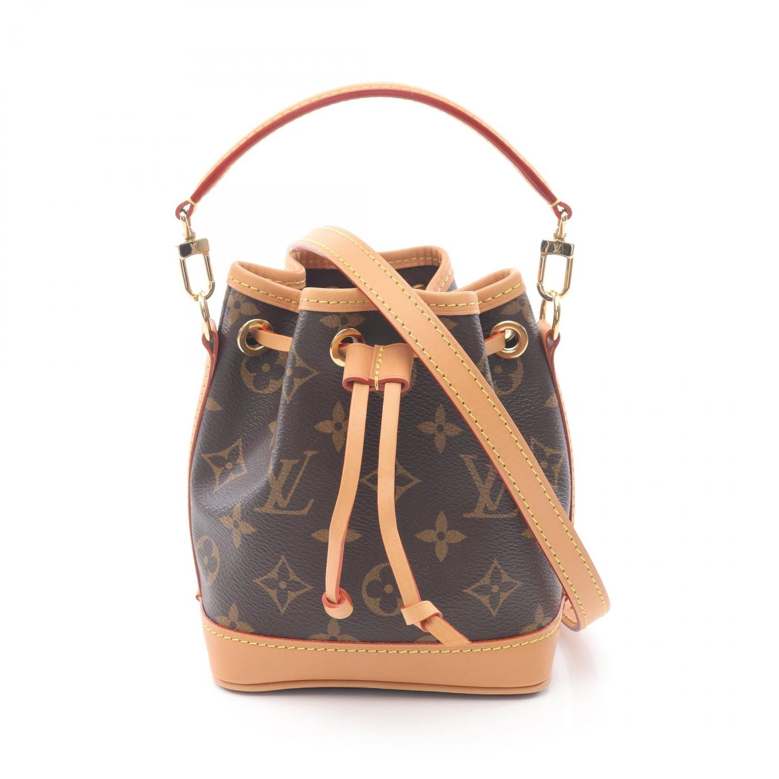 LOUIS VUITTON（LV） Borsa a mano Louis Vuitton Nano Noe rivestita tela pelle monogramma M81266 r37_ Uf