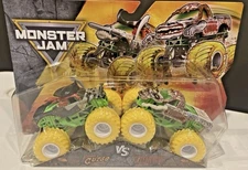 Monster Jam ⚔️Pirates Curse⚔️Vs🧟 Zombie 🧟•2Pack Series 32 1:64 Neon Tires NEW