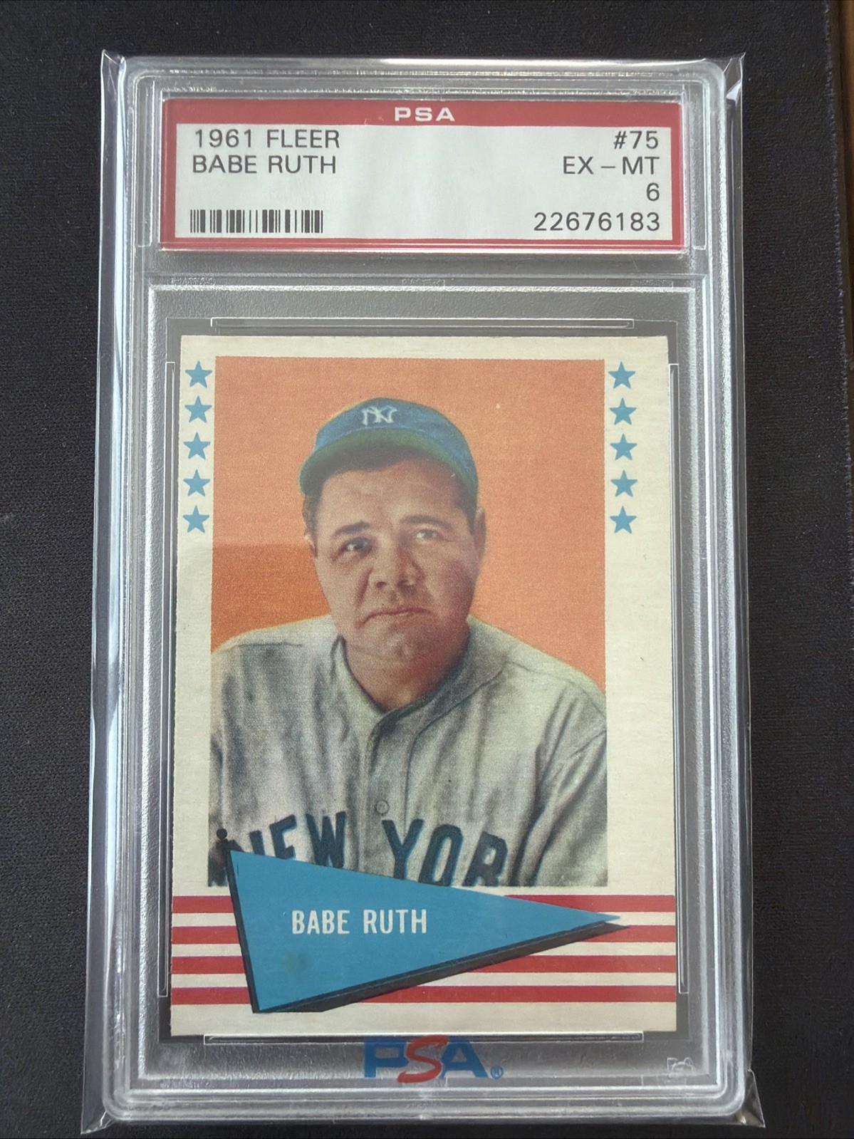 1961 Fleer Baseball Greats Babe Ruth #75 PSA 6
