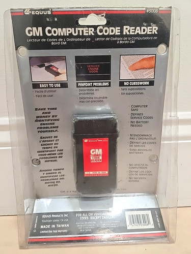 Equus GM Computer Code Reader 3008 for years  1982 to 1995 W/Instructions Manual