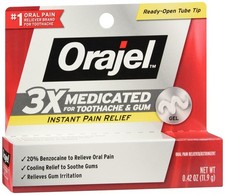 Orajel 3X Medicated Toothache Gum Gel Extra Strength 0.42 OZ
