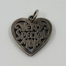 James Avery Charm Sterling Silver 925 Heart VERY SPECIAL MOM Mother’s Day