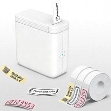 Mini Bluetooth Label Maker Machine, Thermal Label Printer with 3 Tapes, Portable