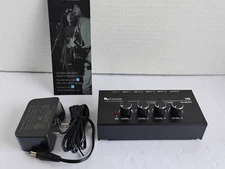 FIFINE Ultra Low-Noise 4-Channel Line Mixer for Sub-Mixing,4 Stereo Channel M...