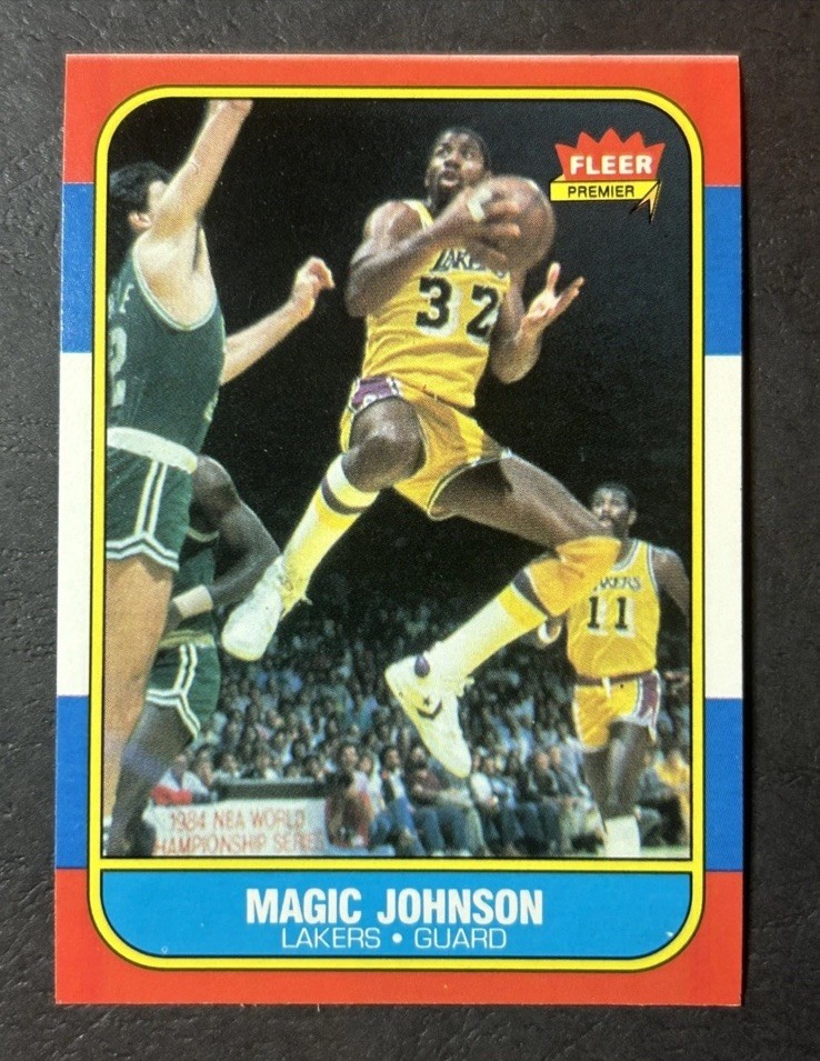 1986-87 Fleer  Magic Johnson #53 Los Angeles Lakers  *see pics*