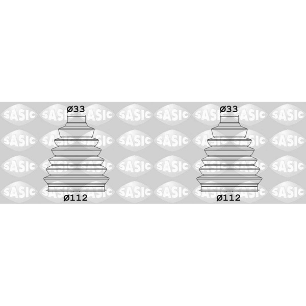 2X Sasic Achsmanschetten Satz Radseitig Passend FüR CitroËN C3 Jumper Fiat Ducat-image
