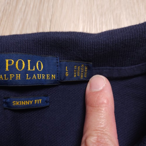 Polo Ralph Lauren Shirt Womens L Skinny Fit Blue Big White Pony Short Sleeve - Picture 5 of 11