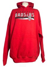 New with Tags Captivating Apparel Wisconsin Badgers Men's Red Hoodie Size 2XL