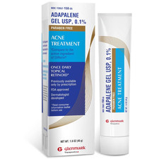 Adapalene Gel 0.1 Acne Treatment, Paraben Free Topical Retinoid Cream for Face,