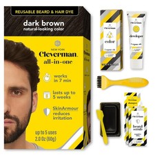 Reusable Hair  Beard Dye for Men   Dark Brown 3.1  Up to 5 Uses, 7 Minutes ...