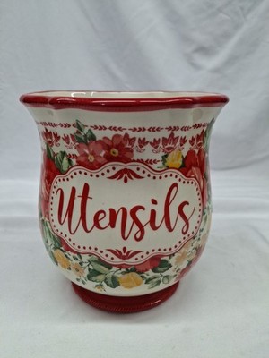The Pioneer Woman Vintage Floral Stoneware Utensil Holder