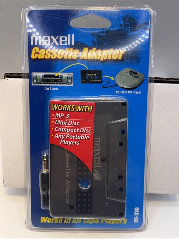 Maxell CD-330 CD-to-Cassette Audio Adapter - BRAND NEW & SEALED