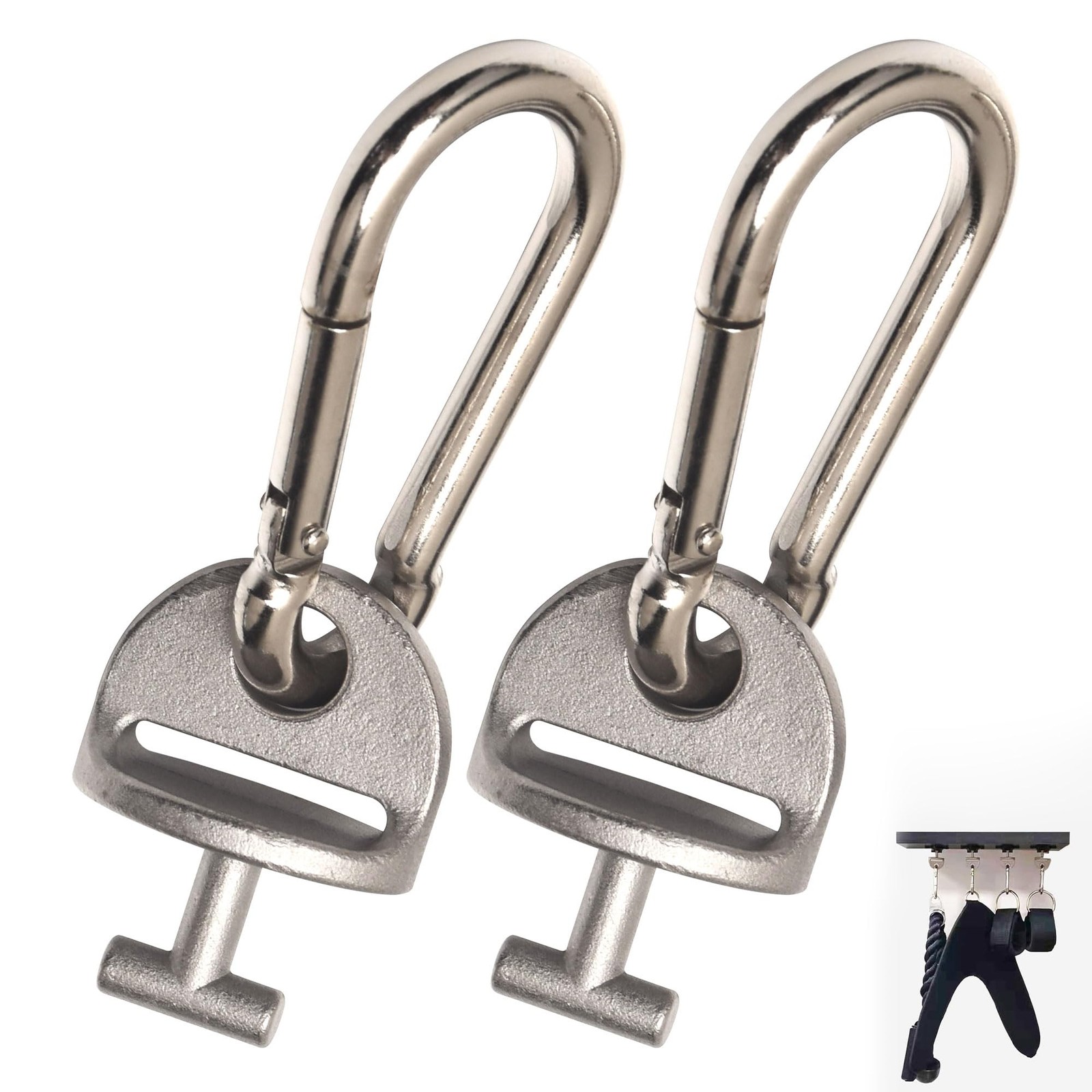 T Lock Adapter with Snap Hooks 2 Pack for Tonal Home Gym Shelf  Cable Machine...
