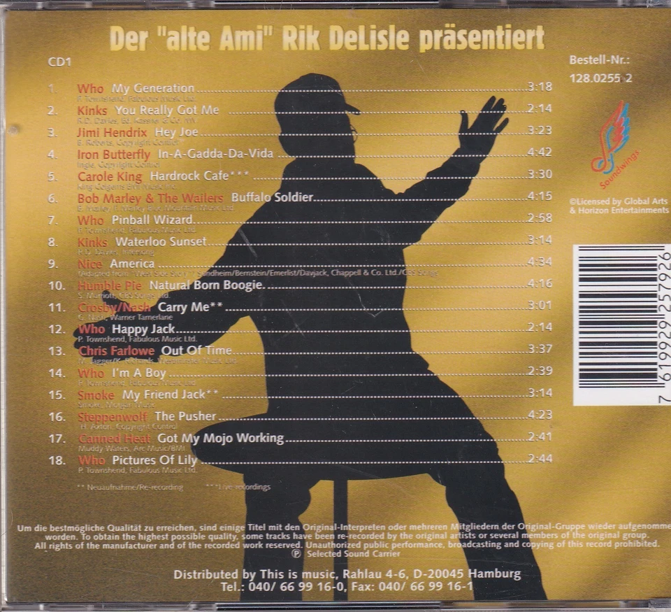 -2221-  Rik DeLisle - Das 3. große Super-Oldie-Paket - Vol. 1 - CD- vg++ - Bild 2 von 2