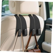Car Seat Headrest HooksPCS Universal Car Purse Hook Leather Car Bag 2 Black