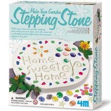 4M: Make Your Garden: Stepping Stone - DIY Ceramic Yard Decor Kit, Arts Craft