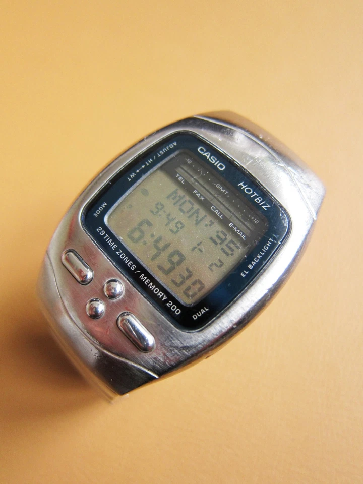 Reloj digital retro CASIO [1650] Hotbiz HBZ-110 (HECHO EN JAPÓN) RARO Foto 3 de 4