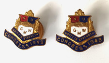 Two 1940's NUGMW Conference Trade Union Lapel Badges