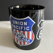 Vintage Union Pacific Steam 844 3985 Black 3.75" Tall Coffee Cup Mug
